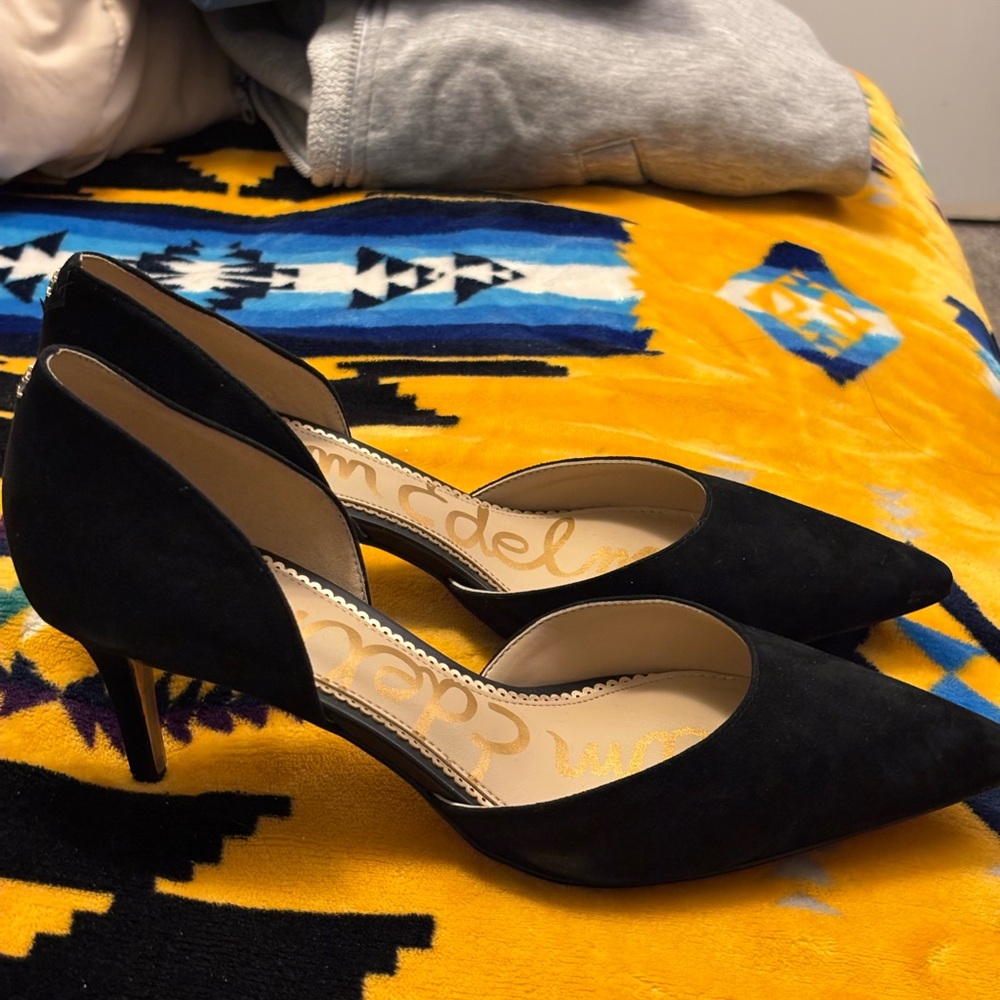 Sam Edelman Black Suede Heels